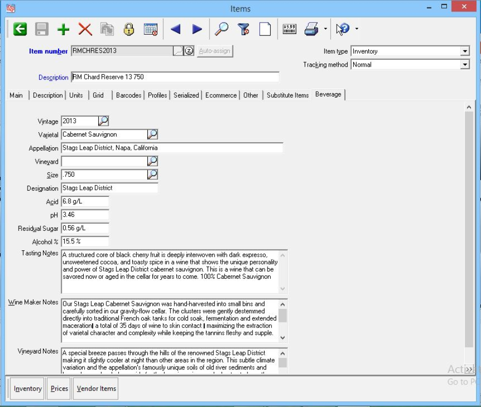 screenshot of Rapid Bev POS